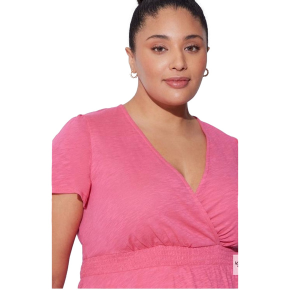 Torrid Cotton 🎀 Faux Wrap Top 🎀 size 2 (2x) - Picture 2 of 11